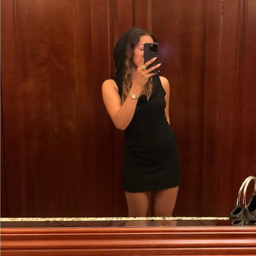 Black Dress with Hood